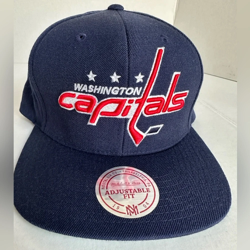 NHL Mitchell & Ness Hat Mens Snapback ajustable Washington Capitals wool hat